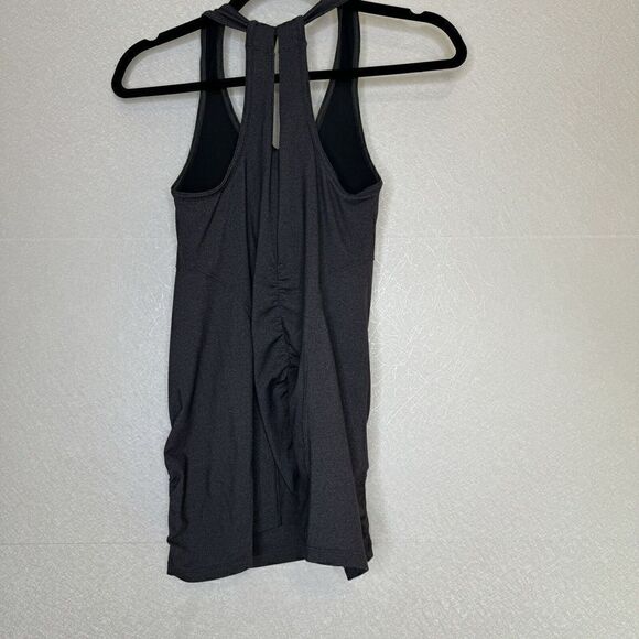 Athleta Tank Top Tree of Life Racerback Built-in Bra Gray S - Picture 5 of 5